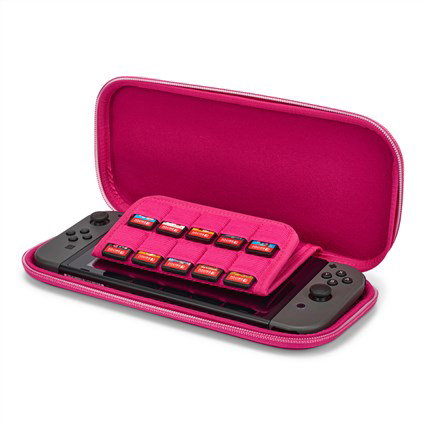 Power A NSCS0086-01 Estuche Protector Compacto para Nintendo Switch, Switch OLED, Switch Lite - Tie Dye Charizard, Portátil con Soporte de Juego y Almacenamiento para 10 Tarjetas